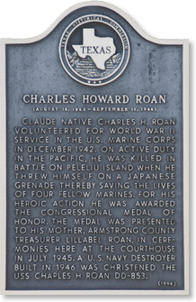 Plaque Honoring Charles H. Roan